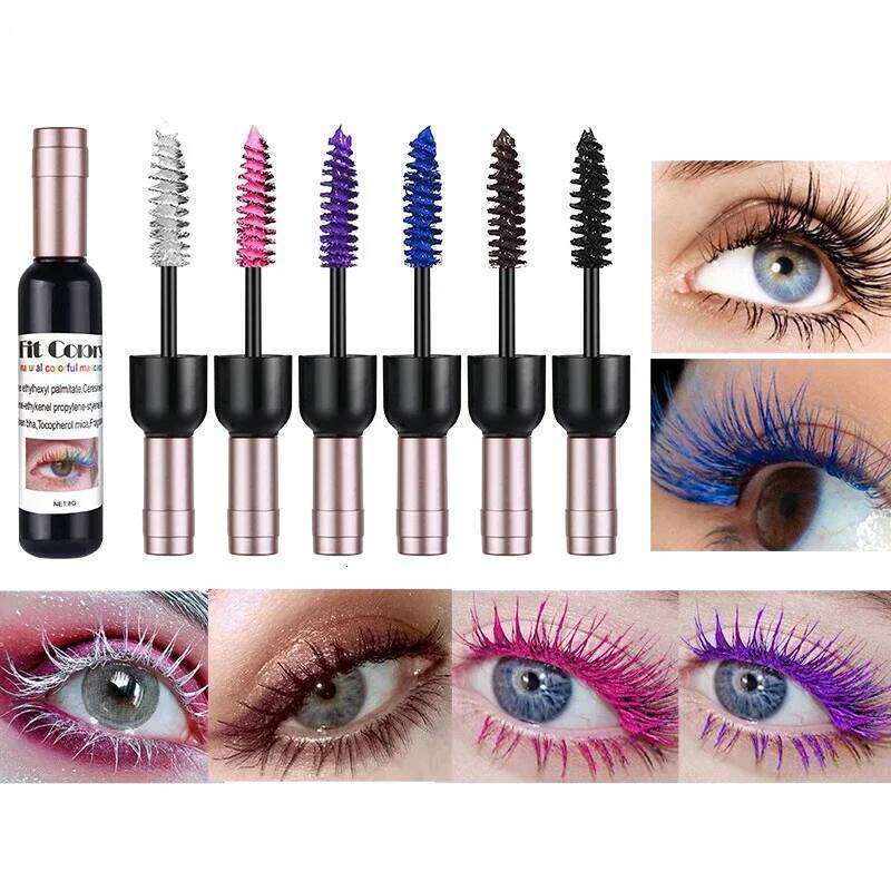 1PC Colorful Eyelash EyeLashes Extension Curling Lengthen White ple Cosplay Makeup Glitter Point Dia Mascara X250722