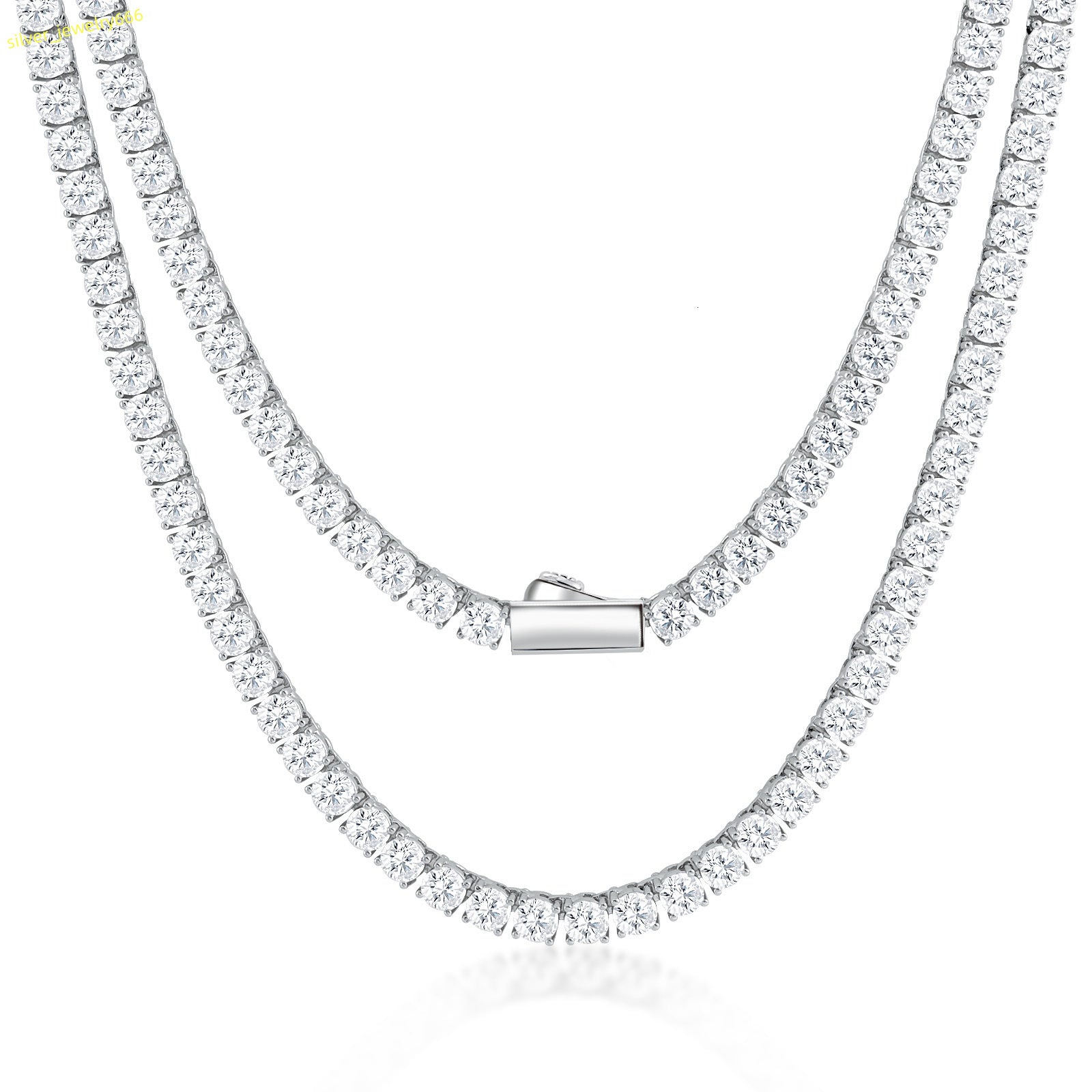 Source Manufacturer Sterling Silver 925 Jewellery Tennis Chain Moissanite Chain