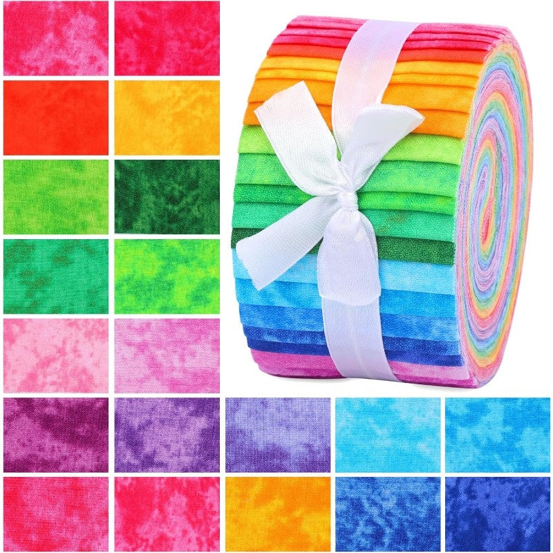 TEMU 40pcs 6.5*50cm (2.55*19.7in) Vibrant Sewing Fabric, Suitable For Hand Sewing, , Doll Making, Bag Decoration, Home Decor. Hand Wash Only. Sewing