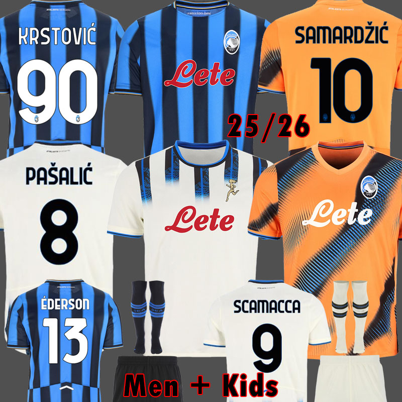 FC Atalanta BC Soccer Jerseys LOOKMAN 2025 2026 KRSTOVIC DE ROON EDERSON ATA BC Bergamasca RETEGUI maglia da calcio Men kids kit 25 26 Football Shir