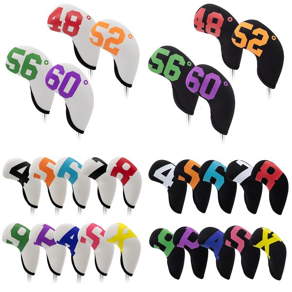 4-10Pcs Golf Irons Cover Wedges Club Protector Headcover Golf Headcover Golf Accessory New High-end Diving Material