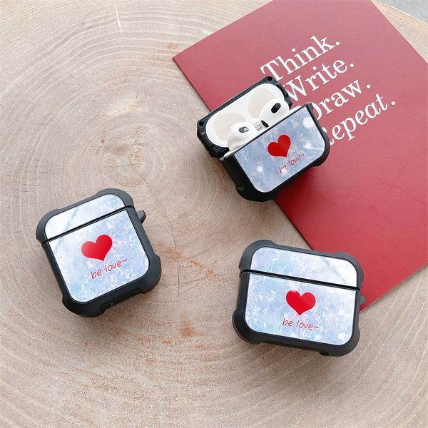 ddmygifts Shell pattern heart suitable for Pro1-2-3 generation wireless Bluetooth headphone cover glass case creative A