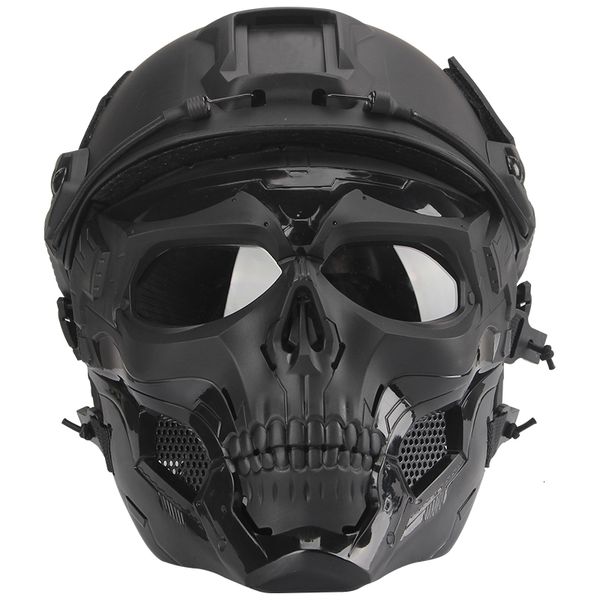 Cycg Helmets CS Field Equipment Adapter Tactical Paintball Skull Breathable Shooting Hunting Masks Men Full Face Helmet 230728