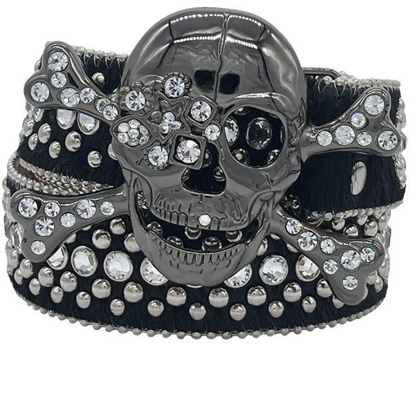 Best The most stylish bb belt skull buckle and soft and comfortable high quality artificial belt body