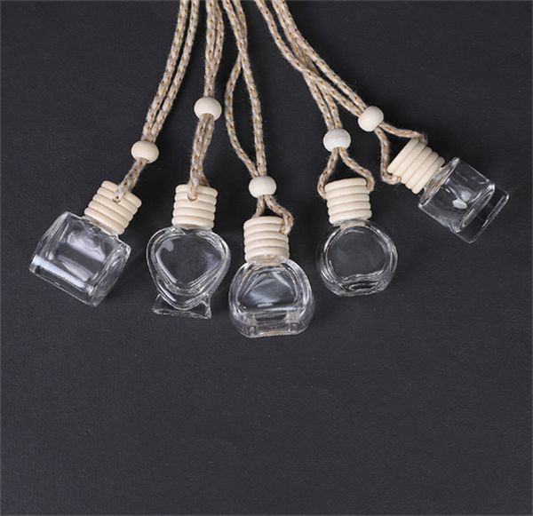 Car perfume bottle home diffusers pendant perfume ornament air freshener for essential oils fragrance empty glass bottles JL1482