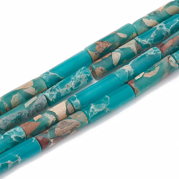 Chips Synthetic Aqua Terra Jasper Beads Strands