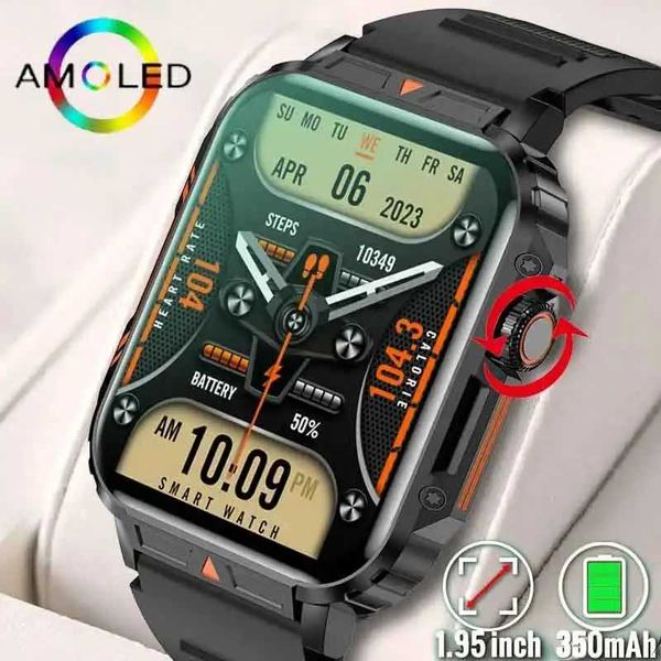 1.91 Outdoor Military Smart Watch Men Bluetooth Call Amoled Smartwatch For Android IOS IP68 Waterproof Sports Fitness Watches M240824
