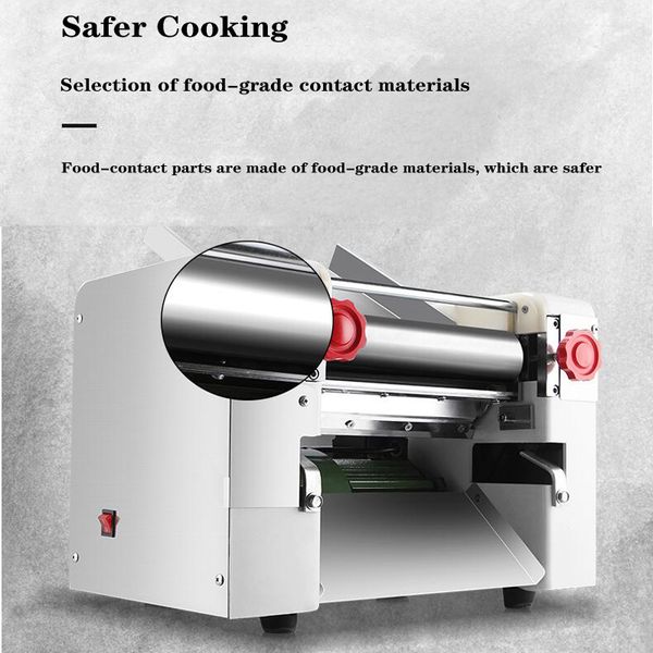 Electric Dough Roller Stainless Steel Desktop Pasta Commercial Kneading Dumpling Maker Noodle Press Machine 110v-220v
