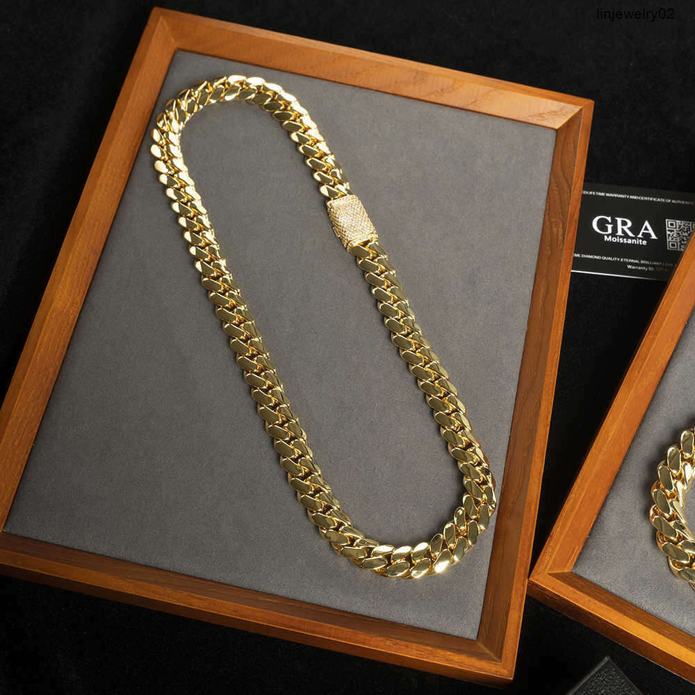 Wholesale Choker 18k Custom Cuban Link 24k Gold Cuban Miami Chain 20mm Miami Cuban