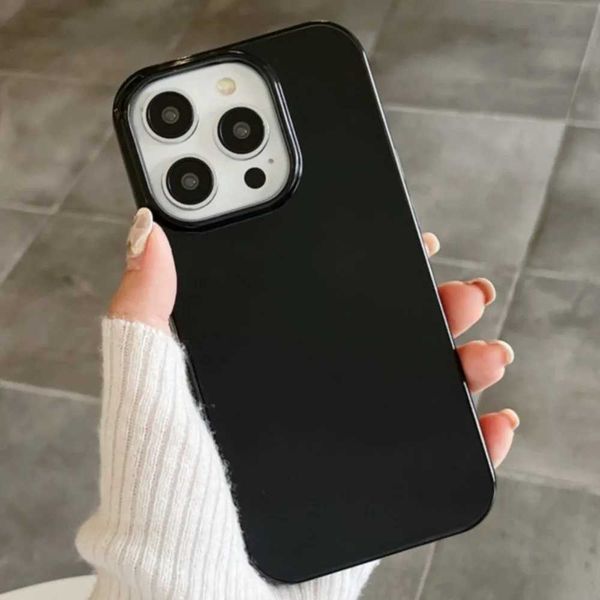 Simple Glossy Candy TPU Slim Case For iPhone 15 14 13 12 11 Pro Max Mini XR X XS 7 8 Plus SE Shockproof Plain Color Bumper Cover Z250122