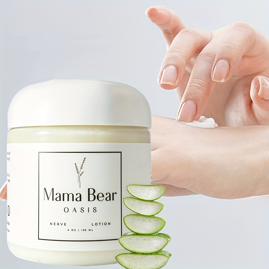 TEMU 1pc Mama Bear Herbal Body Lotion - Quick-absorbing Non-greasy Formula With Mgcl2 & For Dry Cracked Light Beige, Gentle Formula For Feet & Legs,