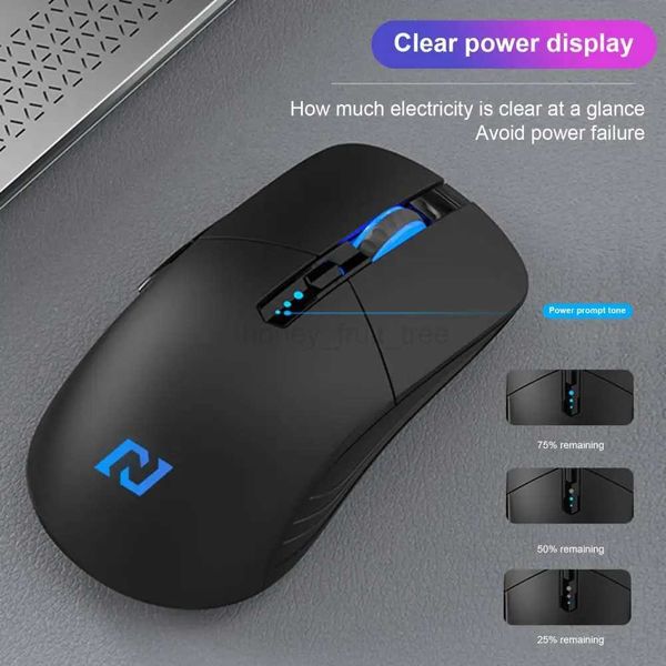 Compact Practical G12 Wireless Mouse LED 2.4G Slient Buttons Rechargeable Computer Optical Engine Gaming Mice for PC GamerM240725