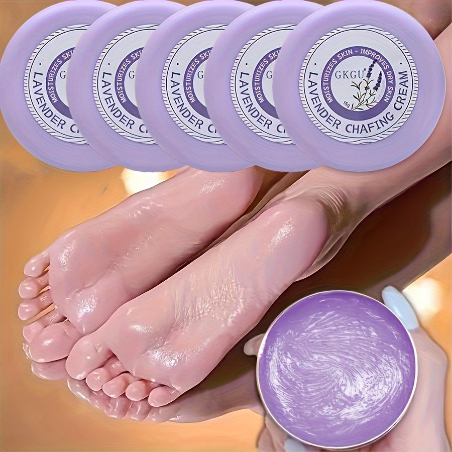 TEMU 5pcs Set Lavender Chapped Cream For Dry Heel Feet&hands, And Your Dry Rough Skin, Hand And Foot Moisturizer