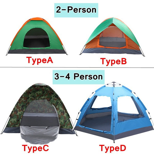 2-4 Tent Outdoor Camping Tent Automatic Family Tent Instant Pop Up Waterproof UV Protection Beach Tent for Camping Travel Outdoor Activities