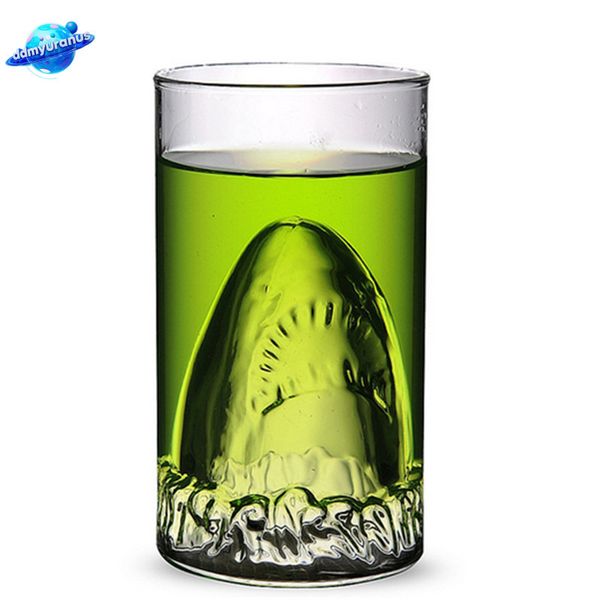 ddmyuranus 300ml Shark Drinking Double Glass Wall Beer Wine Whisky Coffee Mug Drinkware
