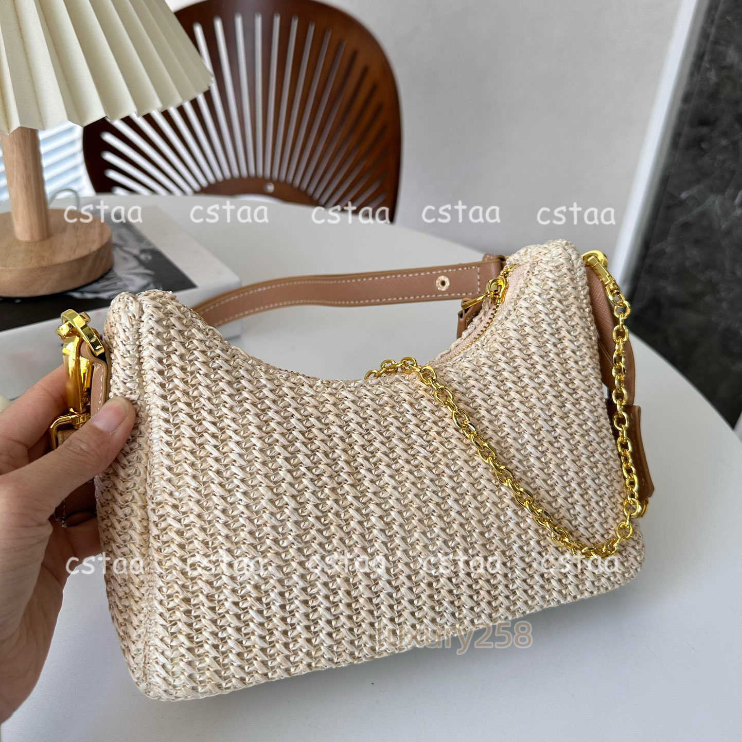 Designer Bags Woven Bag Embroidered Shoulder Bag Re Nylon 2005 Hobos Handbag Luxury Tote Bag High Quality Crossbody Bag Straw Bag Underarm Bag Chain