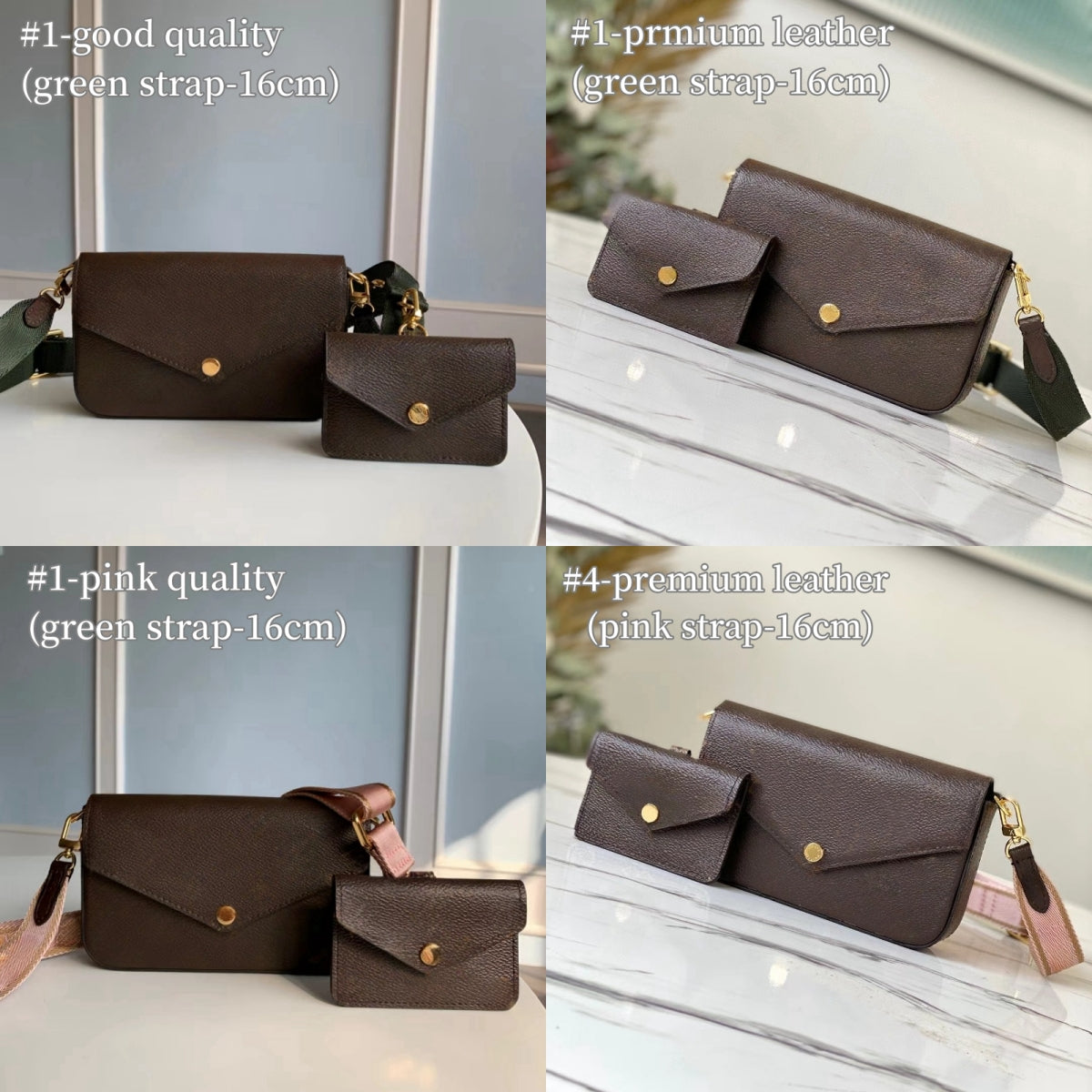 10A Premium Mirror Envelope Bags Women&#039;s Crossbody Bags Fashion Designer Handbags 3pcs-set Festival Gifts 17988 27269