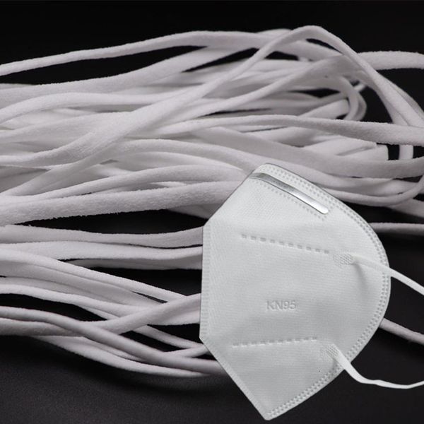 High Quality 1-2-5Kg-Lot Flat Rope 5Mm DIY Face Masks Elastic Band Rope Rubber String Ear Cord Round Adjuster Accessories Sewing