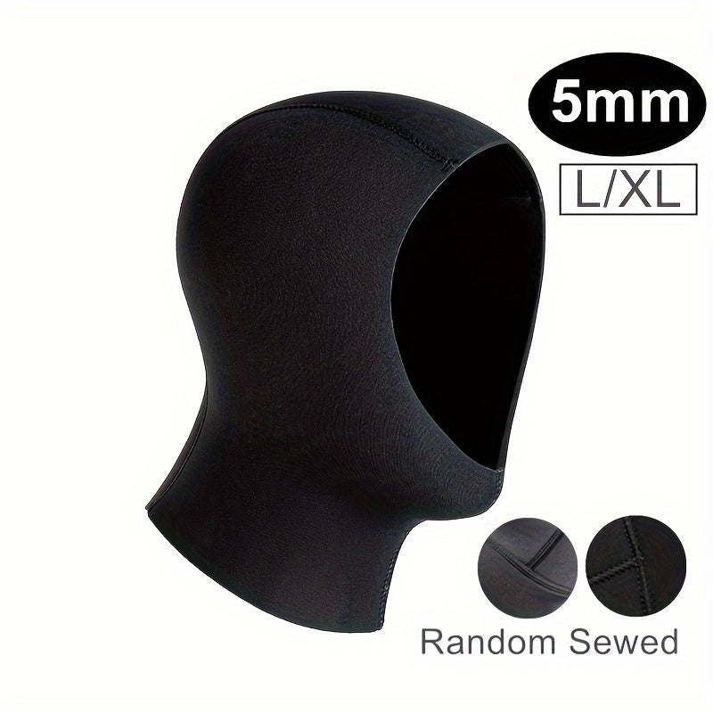TEMU 1pc 3mm-5mm Neoprene Diving , Warm And Diving Hat, Suitable For Surfing, Water Sports
