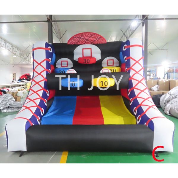 wholesale free ship outdoor Games & activities 3x3m inflatable basketball hoop games for sale