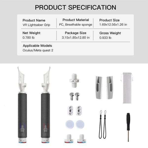 VRAR Accessorise Long Stick Handle Gamepad Oculus Beat Saber Extension Grips Stand ForMeta 2 VR Accessories For Games 221115