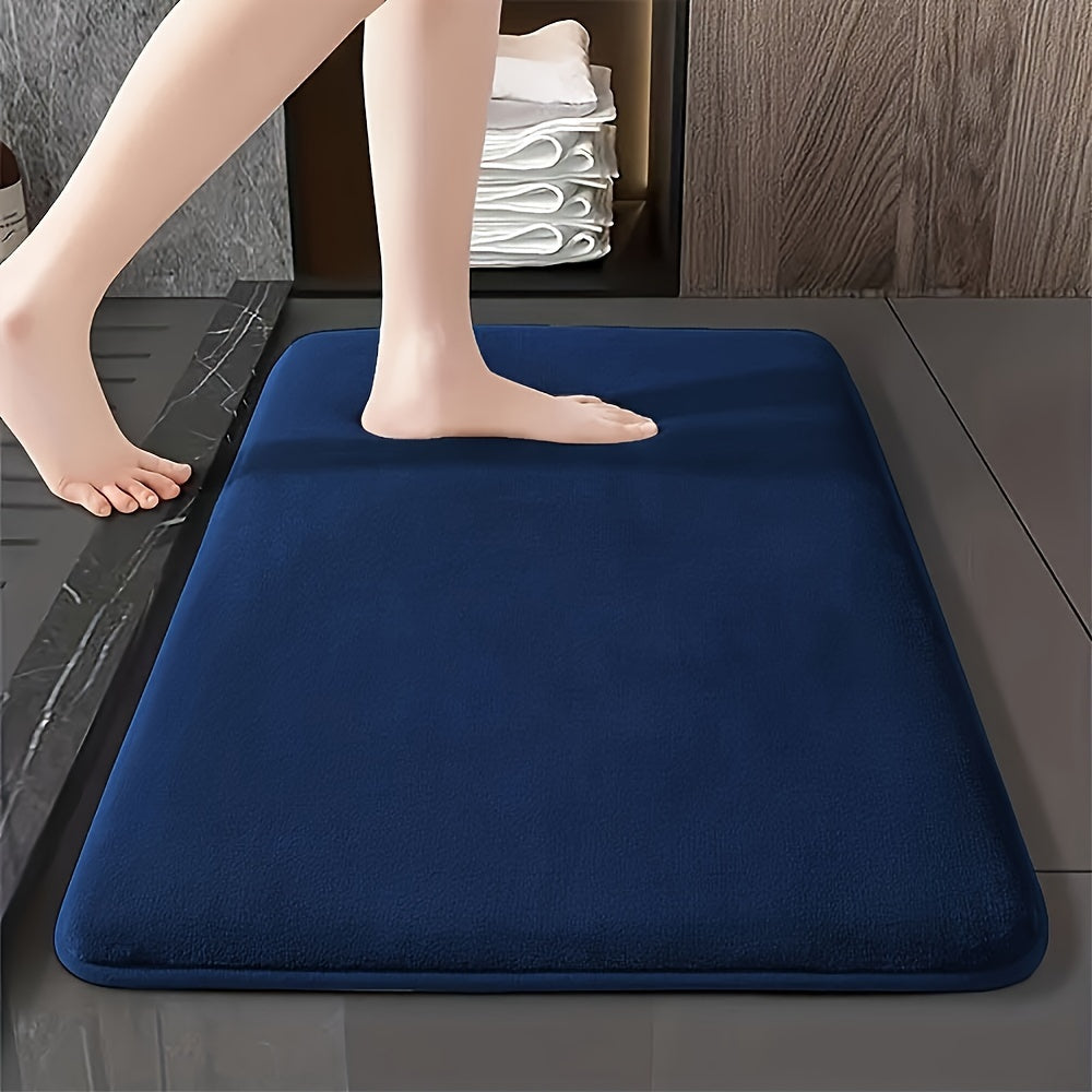 TEMU 1pc 20*31.5in Soft Floor Mat, Absorbent & Quick-drying Kitchen Floor Carpet, Non-slip Entry Doorway Floor Rug, Comfortable Memory Foam Cushioned