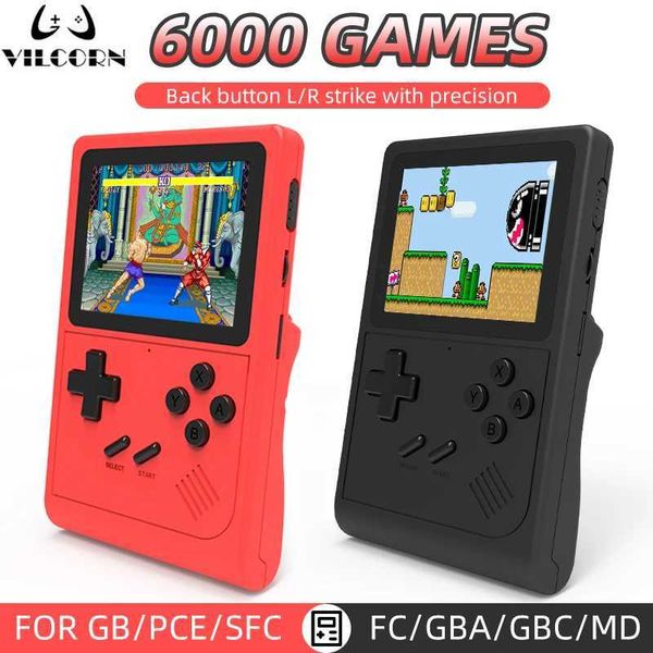 GB300 Portable Handheld Game Player 3.0 inch Sn TV Video Game Console AV Output Retro Game Console Built-in 8G 6000+ GamesC250212