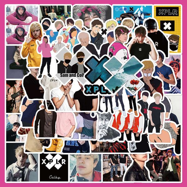 50 Sam and Colby for laptops, guitars, suitcases, water bottles, DIY waterproof stickers