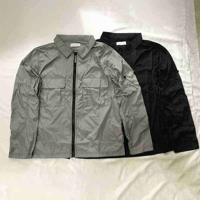 mens zipper jacket lapel loose clothing Autumn winter Europe fashion street windbreaker Outdoor Jacket 3color