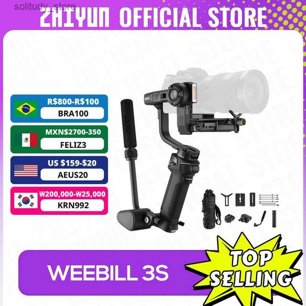Stabilizers Zhiyun official Weebill 3S 3-axis camera stabilizer universal joint handheld Bluetooth control fill light used for SLR mirrorles