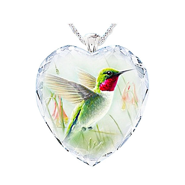Colgante de cristal corazón collares