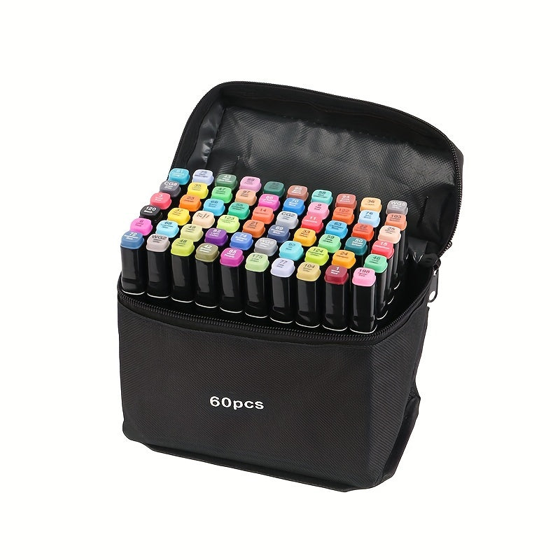 TEMU 168-120-80-60-40pcs Markers, Alcohol Based Markers, Dual Tip Drawing Markers Set,, Permanent Sketch Animation Markers, Plumones, Adults Coloring