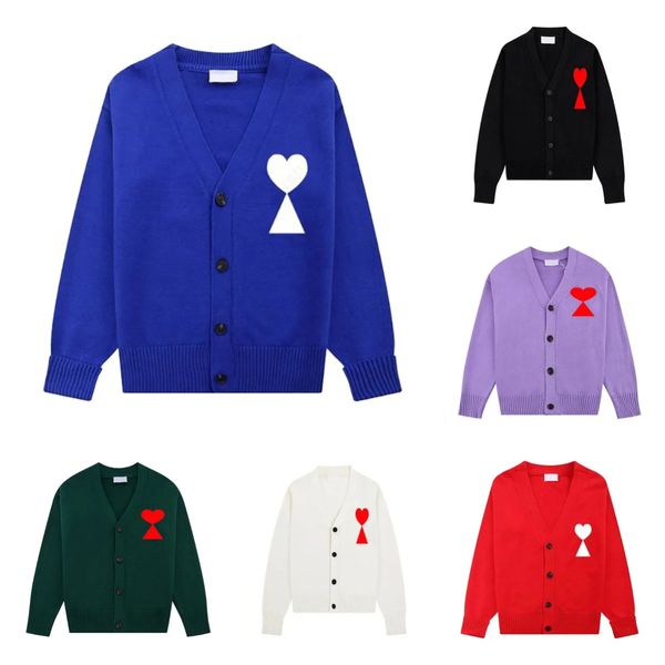 Sweater Womens Cardigan Amis Sweaters Mens cardigan pull shirts winter Men Women high street knit jumper Hoodie knitted sweat sweatshirts lo