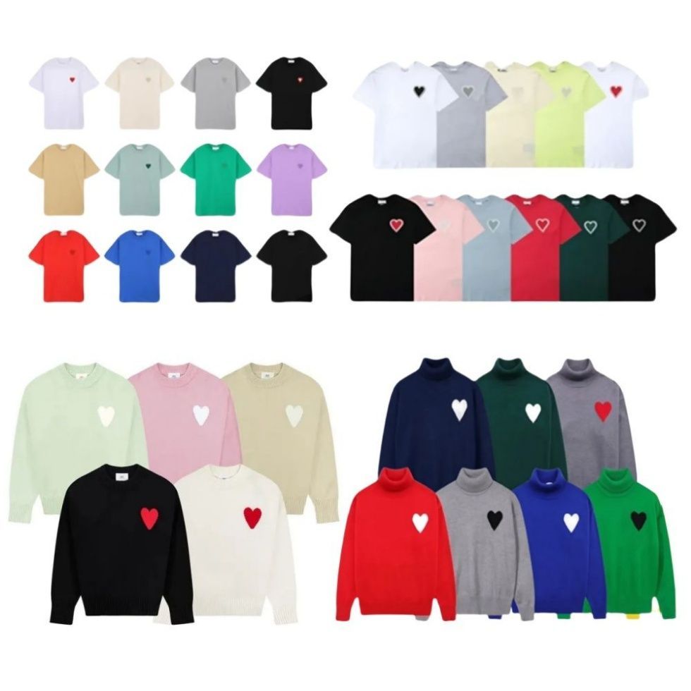 2025 Men Sweaters Paris Designer Cardigan Heart Sweaters Womens Knitted Jumper France Trendy Streetwear Clothes Crew Neck Hoodie Knit Sweatshirts Sp