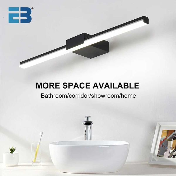 LED Wall Light Bathroom Dressing Light 40cm 55cm AC85-265V Indoor Modern Wall Light Mirror Wall Light Fixture Black and White B240808