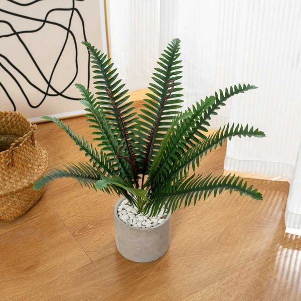 Decorative Flowers Wreaths Artificial Plants Plastic Iron fern Tree Fake Flower For Home Wedding Decor windowsill Landscape Layout Wall Hang