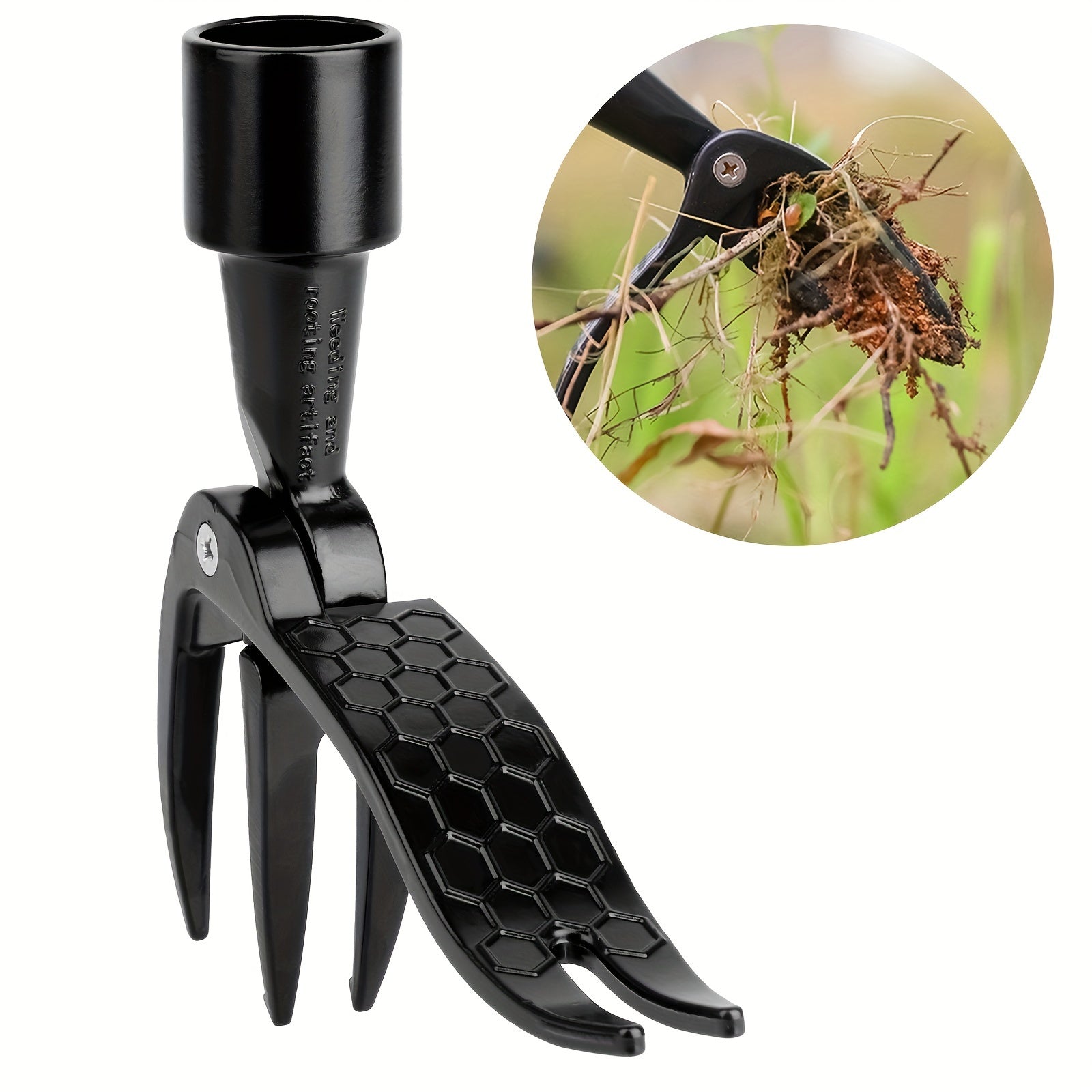 TEMU Stand Up Puller Tool Weeding Head Replacement Manual Remover Root Remover Hand Tool Without Bending, Kneeling