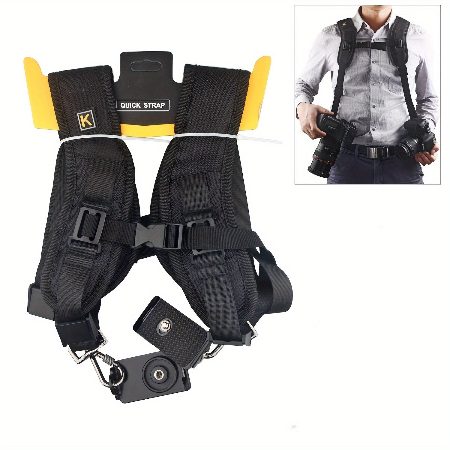 TEMU Dslr Camera Dual-shoulder Harness Release, Foam Padding For Support