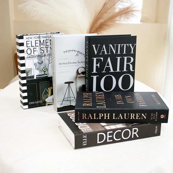 Luxury Fake Books For Decor Luxury Living Room Decoration Coffee Table Bedroom Interior Items Modern Books Box Home DecorationXJ241228