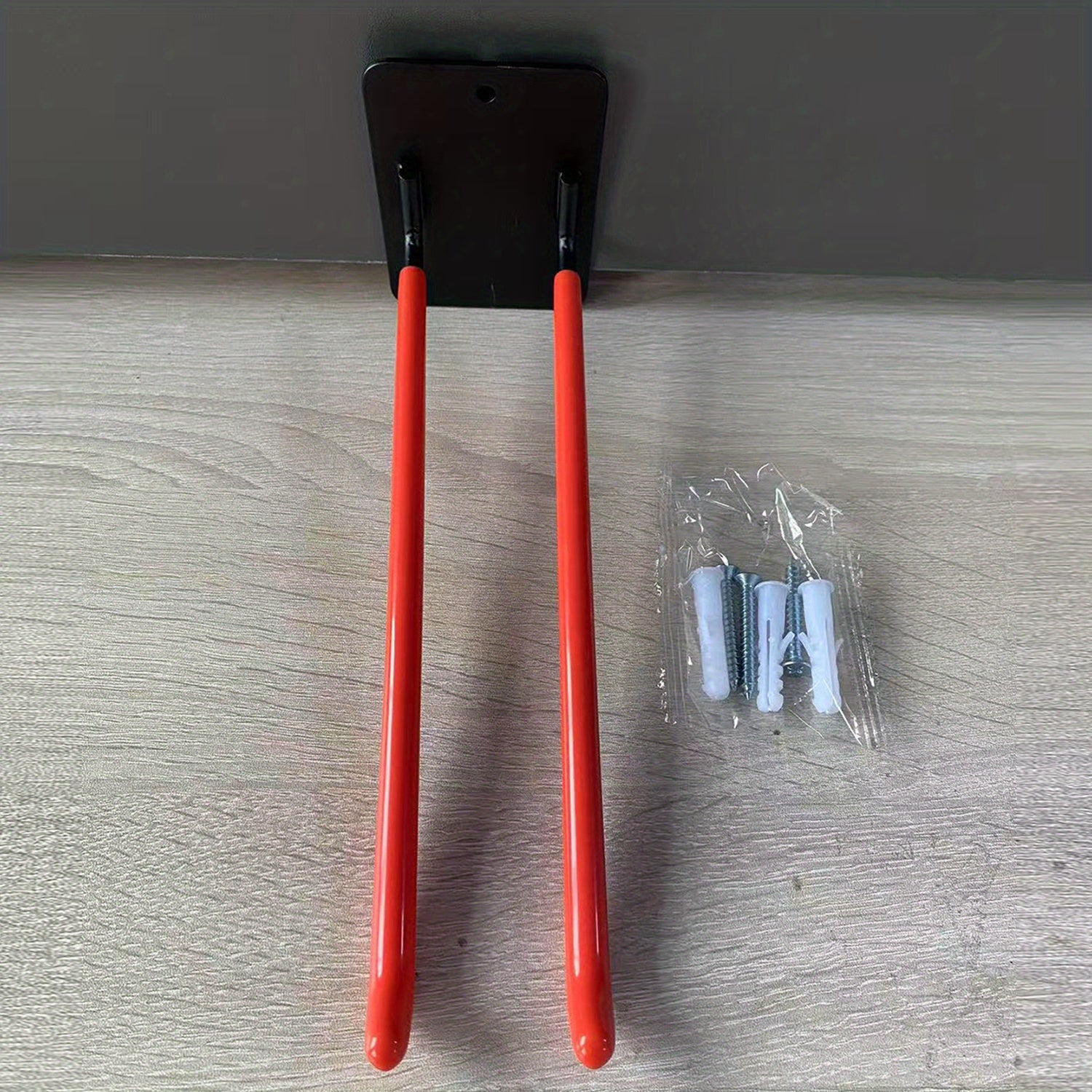 TEMU 1pc Heavy-duty Metal Wall-mounted Garage Storage Hook Organizer For Gardening Tools - Industrial Style Powder-coated Space-saving Hooks For