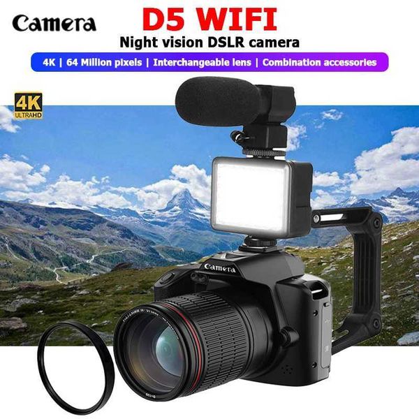 Digital Cameras Professional Camcord 4K dual camera high-definition 64 megapixel WIFI digital high-definition video camera H241009