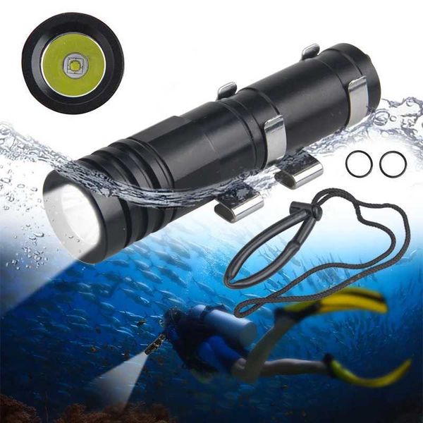 XP-E R3 LED Mini Diving Flashlight 100 Meters Underwater Lantern Professional Waterproof IPX8 Diver Torch With Diving Mask Clip Z250211