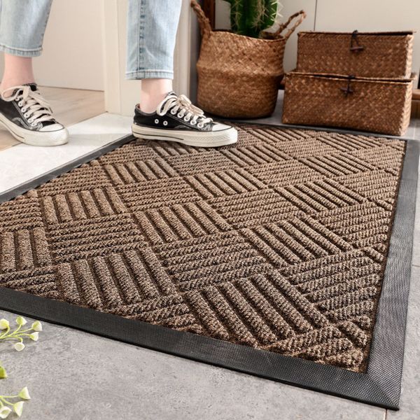 Carpet Household Commercial Indoor Outdoor Large Floor Mat Easy To Clean Durable Door Mats Rubber Bottom Entry Doormat for Shoe Scraper 2309