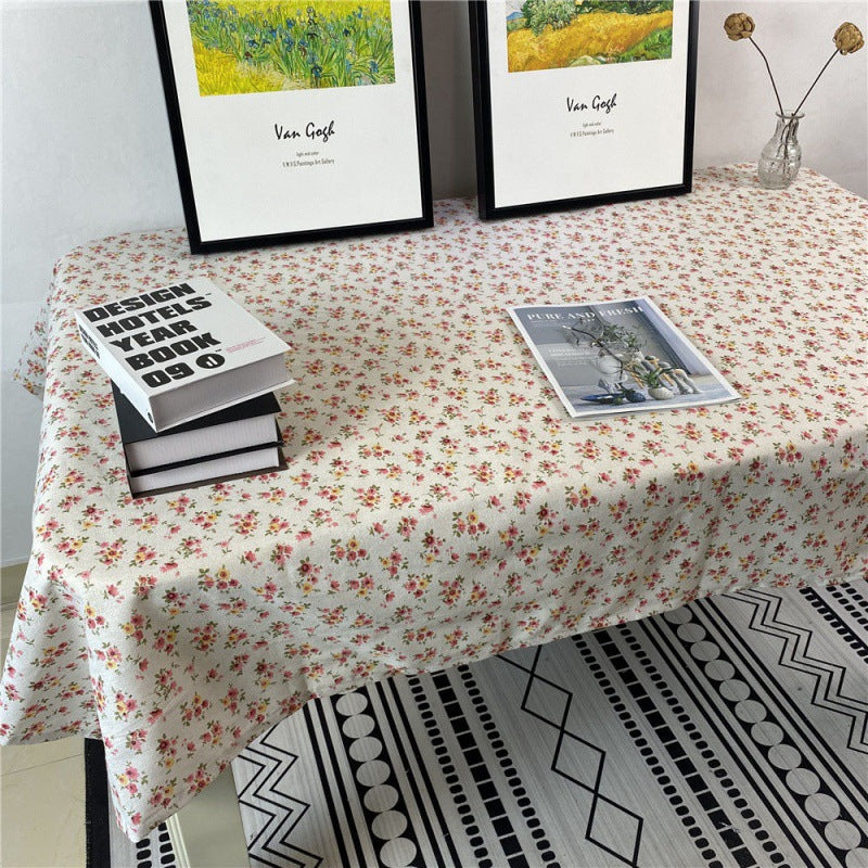 H462 Rose picnic cloth photo background cloth cotton and linen coffee table cloth