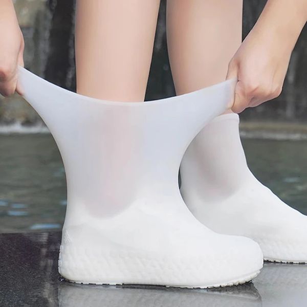 Silicone Shoe Cover Waterproof Rain Shoe Covers Reusable NonSlip Boot for Cycling Wearresistant Outdoor Shoes Protector 241115