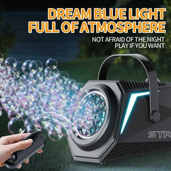 Novelty Games Electric stage bubble generator automatic bubble blower remote control party summer large capacity bubble machine Q241121