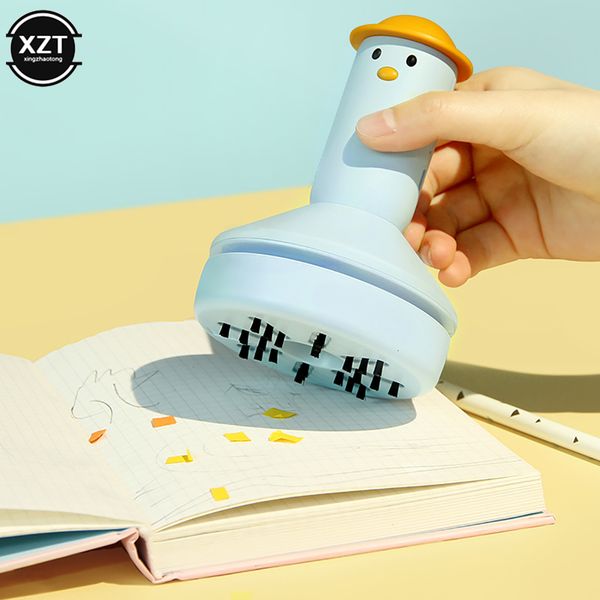 Hand Push Sweepers Cartoon Mini Vacuum Cleaner Desk Dust Keyboard Rechargeable Cute Small Handheld Sweeper For Home Office Portable 230421
