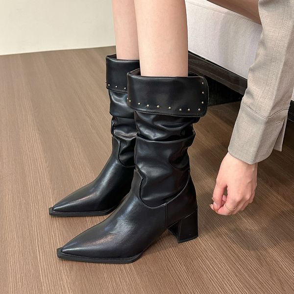 Vintage Spicy Girl Boots - Pointed Toe High Heels