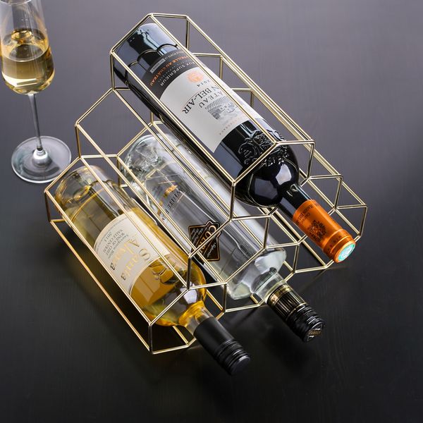 Tabletop Wine Racks Nordic Grape Wine Storage Rack Vodka Whisky Bottles Holder Home Decoration Accessories Kitchen Organizer Tools Space Sav