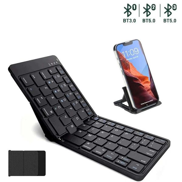 Keyboards JOMAA Foldable Bluetooth Mobile Phone KeyboardWireless Keyboard Rechargeable Ultra Slim Keyboard for IOS Android Smartphone z24112